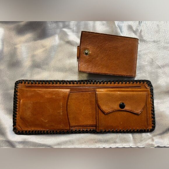 Vintage Tooled Leather Cowboy Long Wallet Made in Mexico - Picture 4 of 4